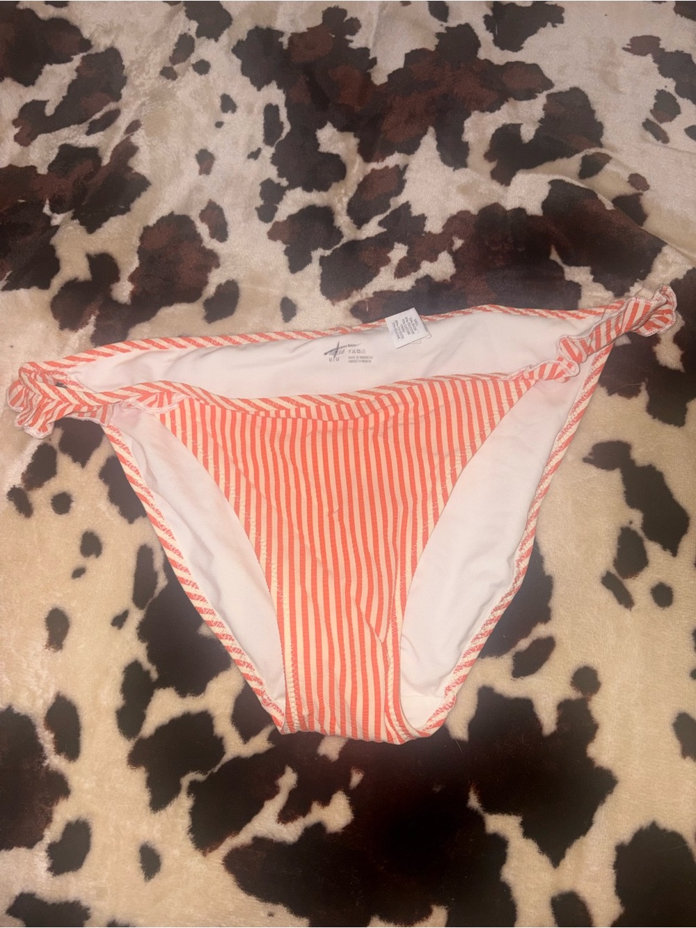 Striped Orange women Swim Bottom